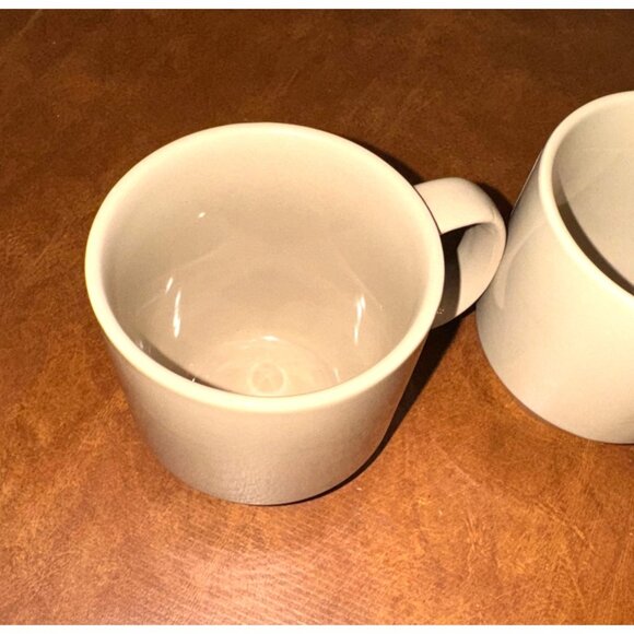 Pair Of Mainstays Beige Stackable Mugs Dishwasher & Microwave Safe - Picture 2 of 5